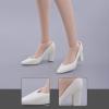 1/6 BJD Doll Shoes High Heeled Fashion Dress Up for 12 Inch Figure Body Realistic Mini Heels- White view 2