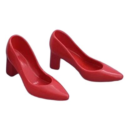 1/6 BJD Doll Shoes High Heeled Fashion Dress Up for 12 Inch Figure Body Realistic Mini Heels- Red
