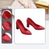 1/6 BJD Doll Shoes High Heeled Fashion Dress Up for 12 Inch Figure Body Realistic Mini Heels- Red view 4