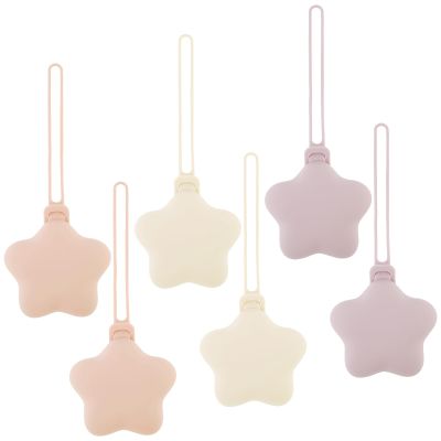 6 Pcs Silicone Pacifier Holder Case Safe and Soft Material Pacifier Pouch Portable Pacifier Case Protective Pacifier Storage Case Easy to Clean for Diaper Bag Stroller