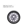 4 Pcs RC Beadlock Wheel Rims, Metal Wheel Rim Beadlock Wheels Hub, 1.9 Inch Beadlocks RC Rims Set, for 1:10 R C Crawler, Compatible with Axial SCX10, SCX10II, 90046, 90047 (Black Silver) view 3