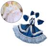 1/3 BJD Doll Princess Dress Outfit Lolita Fashion Costume for 23.62 Inch Dolls Photo Props Gift- Dark Blue view 2
