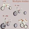 Baby Tricycle with Canopy,8 in 1 Folding Toddler Bike Foldable Kids Tricycle,Toddler Tricycle for 1-3 Year Olds, Push Tricycle for Kids Trike Balance Bike Chrismas and Birthday Gift for Boy and Girl view 2
