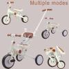 Baby Tricycle with Canopy,8 in 1 Folding Toddler Bike Foldable Kids Tricycle,Toddler Tricycle for 1-3 Year Olds, Push Tricycle for Kids Trike Balance Bike Chrismas and Birthday Gift for Boy and Girl view 3
