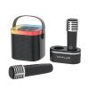 TANALAZ Karaoke Machine with 2 Wireless Microphones and Base, Mini Bluetooth Singing Toys Speaker Mic Set with LED Party Lights and Voice Changer, Halloween Christmas Birthday Gift view 1