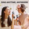 TANALAZ Karaoke Machine with 2 Wireless Microphones and Base, Mini Bluetooth Singing Toys Speaker Mic Set with LED Party Lights and Voice Changer, Halloween Christmas Birthday Gift view 3