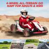 Garvee Go Kart, Electric Drift Kart Car with Adjustable Seat, 24V 7Ah Outdoor Ride On Toy, 2 * 200W Motor, 8.1 MPH, LED Lights, Toy Race Car for Kids 6-12 Years Old view 3