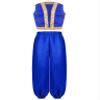 Zaldita Boys Arabian Prince Street Rats Costume Gold Trim Waistcoat with Harem Dance Pants Royal Blue 16 Years view 1