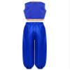 Zaldita Boys Arabian Prince Street Rats Costume Gold Trim Waistcoat with Harem Dance Pants Royal Blue 16 Years view 2