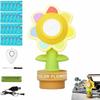 Sound Activated Machine for Car Shake Head and spit Out Bubbles, Car Rechargeable Automatic Sunflower Bubble Maker, Top Decoration with 20 Refill Liquid and Remote Control (1 pcs) view 1