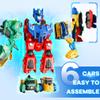 iPlay, iLearn Kids Dinosaur Transforme Robot Toy, Magnetic Construction Trucks Transform into Dinosaurs, Toddler STEM Educational Learning Toy, Cool Birthday Gifts for 3 4 5 6 7 8 Year Old Boy Girl view 4