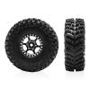 1.0 Beadlock Wheel Tires Set -3.78mm Offset Wheel Rims for 1/18 1/24 RC Crawler Car Axial AX24 SCX24 FMS FCX24 TRX4M (Black-A) view 3