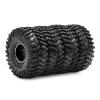 1.0 Beadlock Wheel Tires Set -3.78mm Offset Wheel Rims for 1/18 1/24 RC Crawler Car Axial AX24 SCX24 FMS FCX24 TRX4M (Black-A) view 4