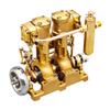 ENGINEKITOR RW-L2 Mini Inline Double Cylinder Steam Engine Model, Brass Structure, DIY Working Engine for 2851 inch Steamships, Desktop Display & Educational Power Model (No Boiler) view 3