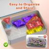 80PCS Mini Magnetic Tiles, Diamond Pattern Travel Magnetic Tiles Building Set with Case, Construction Toys for Kids 4-8 Portable Classroom Educational Learning Toddler Toys for Boys Girls Gift Ages 3+ view 3