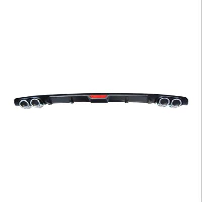 Compatible for Opel Astra K Rear Diffuser Universal Black Or Gray + Four Chrome Exhaust View 2015-2021 Models - Spoiler Wings Lip Flaps(Black)