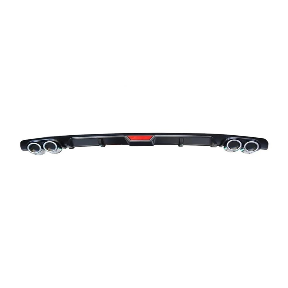Compatible for Opel Astra K Rear Diffuser Universal Black Or Gray + Four Chrome Exhaust View 2015-2021 Models - Spoiler Wings Lip Flaps(Black)