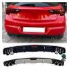 Compatible for Opel Astra K Rear Diffuser Universal Black Or Gray + Four Chrome Exhaust View 2015-2021 Models - Spoiler Wings Lip Flaps(Black) view 2