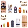 Tngan Russian Nesting Dolls, 5 Pcs 6 "Tall Animal Nesting Easter Eggs Toys, Stacking Wooden Handmade Matryoshka Dolls for Kids Toddlers Birthday or Home Decoration Gift (Cute Dog) view 4