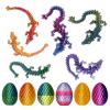 3D Printed Dragon Eggs - 6PCS Mini Articulated Crystal Dragon Set with Hidden Dragons Inside, Fun Fidget Toys, Birthdays, Decorations Gifts IndoorOutdoor, Party Favors view 1