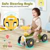 HONEY JOY Ride On Push Car for Toddlers, Classic Ride On Train Foot-to-Floor Sliding Car w/Steering Wheel, Sound & Under Seat Storage, No Batteries, Retro Kids Ride On Toys for Boys and Girls (Green) view 4