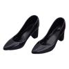 1/6 BJD Doll Shoes High Heeled Shoes for 12 Inch Figures, Realistic Mini High Heels Fashion Dress Up Accessories- Black view 1