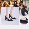 1/6 BJD Doll Shoes High Heeled Shoes for 12 Inch Figures, Realistic Mini High Heels Fashion Dress Up Accessories- Black view 3