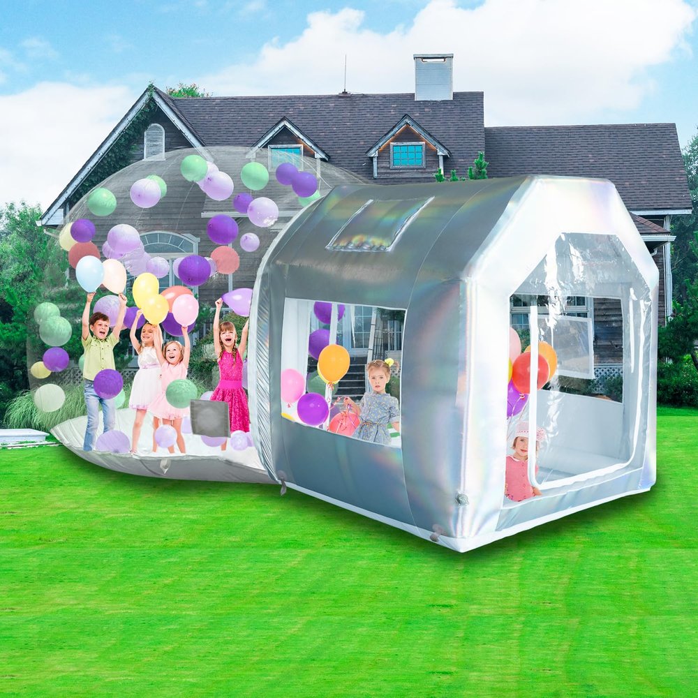 15FT Inflatable Bubble House Dome for Kids Inflatable Children's Tent Bubble Balloon House W/450W Air Blower & Pump for Party Wedding Birthday Holiday Outdoor Commercial Event
