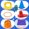 53PCS Carnival Outdoor Games Combo Set for Kids, 18 Inch Hopper Balls with Handles, Ring Toss, Bean Bags, Egg Spoon Relay Race, Fun for Backyard, Field Day, School, Birthday Parties, Family Events view 3