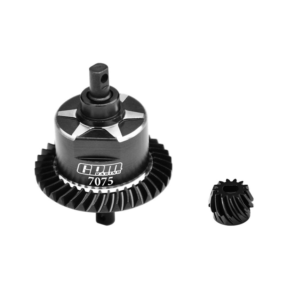 4140 Carbon Steel + Aluminum 7075 Alloy Rear Complete Differential for Traxxas 1:10 Slash 4X4 / Slash 4X4 Low-CG/Hoss 4X4 VXL 3S / Rustler 4X4 VXL / 1:7 XO-01/1:8 Jato 4X4 VXL Upgrade Parts - Black