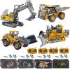 2026 Upgraded RC Construction Vehicles, Construction Rc Set of 4, 2.4GHz Heavy Remote Control Excavator for Adults, Excavator, Dump Truck, Bulldozer, Loader Equipment with 360 Rotation (4-piece set) view 1