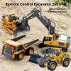2026 Upgraded RC Construction Vehicles, Construction Rc Set of 4, 2.4GHz Heavy Remote Control Excavator for Adults, Excavator, Dump Truck, Bulldozer, Loader Equipment with 360 Rotation (4-piece set) view 2