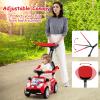 HONEY JOY Ride On Push Car for Toddlers, Alien Theme Ride On Car Sliding Car w/Steering Wheel, Music & Lights, Under Seat Storage, No Batteries, Kids Ride On Toys for Boys and Girls (Red) view 4