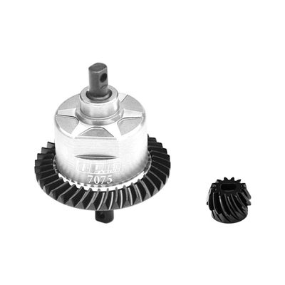 4140 Carbon Steel + Aluminum 7075 Alloy Rear Complete Differential for Traxxas 1:10 Slash 4X4 / Slash 4X4 Low-CG/Hoss 4X4 VXL 3S / Rustler 4X4 VXL / 1:7 XO-01/1:8 Jato 4X4 VXL Upgrade Parts - Silver