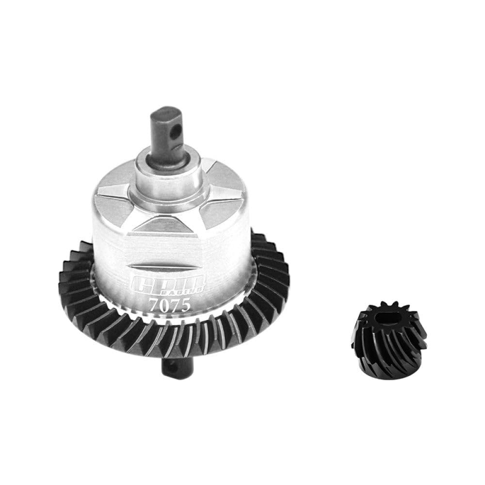 4140 Carbon Steel + Aluminum 7075 Alloy Rear Complete Differential for Traxxas 1:10 Slash 4X4 / Slash 4X4 Low-CG/Hoss 4X4 VXL 3S / Rustler 4X4 VXL / 1:7 XO-01/1:8 Jato 4X4 VXL Upgrade Parts - Silver
