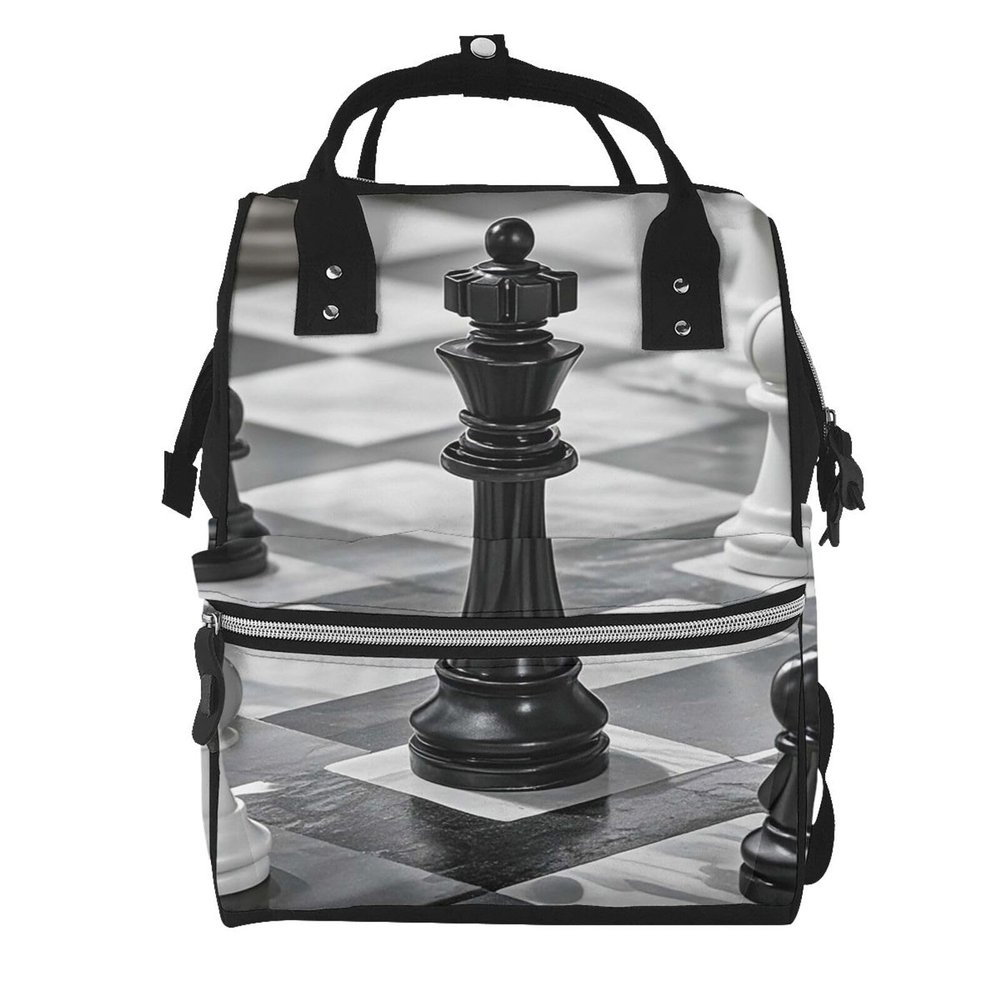 HCLYvexiria Diaper Bag Backpack black and white chess Nappy Backpack Maternity Baby Nappy Bag Changing Bags for Travel