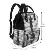 HCLYvexiria Diaper Bag Backpack black and white chess Nappy Backpack Maternity Baby Nappy Bag Changing Bags for Travel view 2
