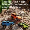 1/64 Scale Mini RC Crawler, 2.4G 4WD Full Proportional Remote Control Climbing Car Model, Electric Off-Road Vehicle Toy Gift for Adult view 2