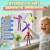 16PCS Suction Cup Robot Toy, Transformable Telescopic Pop Tubes Sensory Toy for Kids Adults, Funny Robot Action Figure Bendable Fidget Toy Gift Birthday Party Favors Christmas view 4