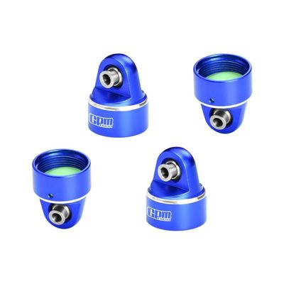 Aluminum 7075 Alloy Damper Top Cap for GPM Optional and Original Shock Absorbers for Traxxas 1/6 Funco Pro Scale 2WD Sand Car 8S-109076-4 Upgrades - Blue