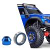 getuse Aluminum Bearing Adapter for RC Car - Wear Resistant Rustproof Central Friction Part Replacement for Slash 4x4 Model- Blue view 4