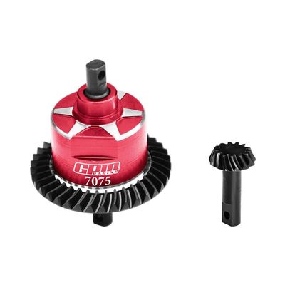 4140 Carbon Steel + 7075 Alloy Front Complete Differential for Traxxas 1:10 Slash 4X4 / Rustler 4X4 VXL/Slash 4X4 Low-CG/Hoss 4X4 VXL 3S / 1:8 Jato 4X4 VXL / 1:7 XO-01 Upgrade Parts - Red