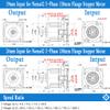 1pc 3 Arcmin Helical Gearbox Gear Speed Reducer Servo Motor 110mm/130mm Flange Ratio 5:1-100:1 for Nema42 3-Phase Stepper Motor(Ratio 100 to 1,22mm Input for Servo) view 2