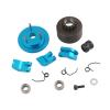 pistro RC Clutch Bell Shoes Bearings Gear 14T 1:8 Scale Flywheel Assembly for HSP 81020S Upgrade Part Metal- Blue view 1