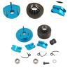 pistro RC Clutch Bell Shoes Bearings Gear 14T 1:8 Scale Flywheel Assembly for HSP 81020S Upgrade Part Metal- Blue view 2