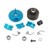 pistro RC Clutch Bell Shoes Bearings Gear 14T 1:8 Scale Flywheel Assembly for HSP 81020S Upgrade Part Metal- Blue view 3