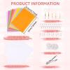 20 Pcs Heat Shrink Plastic Sheet Kit Keychain Include 20 PCS Shrink Film Papers 10 Pcs Keychains for Kids Creative Craft for Pendant Bookmark Earring Bracelet view 2