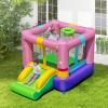 HONEY JOY Inflatable Bounce House with Slide, Gift Box Themed Kids Castle Slide Bouncer for Outdoor and Indoor Party, Blow Up Toddler Jumping Bouncy House for Boys Girls(GFCI 520W Blower) view 2