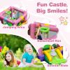 HONEY JOY Inflatable Bounce House with Slide, Gift Box Themed Kids Castle Slide Bouncer for Outdoor and Indoor Party, Blow Up Toddler Jumping Bouncy House for Boys Girls(Without Blower) view 2
