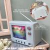Dollhouse TV 1:12 Scale USB Rechargeable Mini TV Toy That Can Play Video with LCD Screen & 180 Rotatable Antenna Dollhouse Furniture for DIY Setting # && view 2